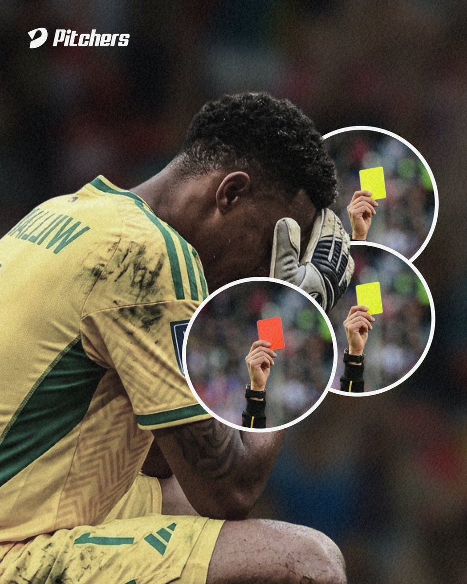 PitchersSport's tweet photo. 🟨4 Yellow cards and 🟥2 Red cards so far for South Africa in this campaign already. Not the best look for fairplay 👀

#FIFAWorldcup #CZERSA #southafrica https://t.co/8YjnToOm90