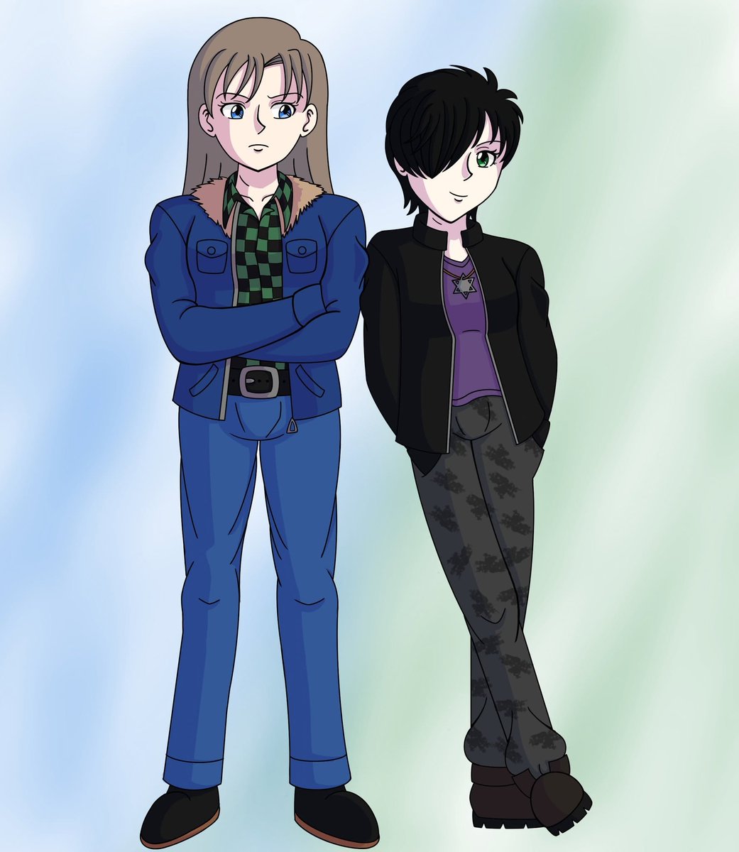 rickyriddleART's tweet photo. Latest drawing of two of my ocs (Grace and Katz). https://t.co/c0kblmyrtl