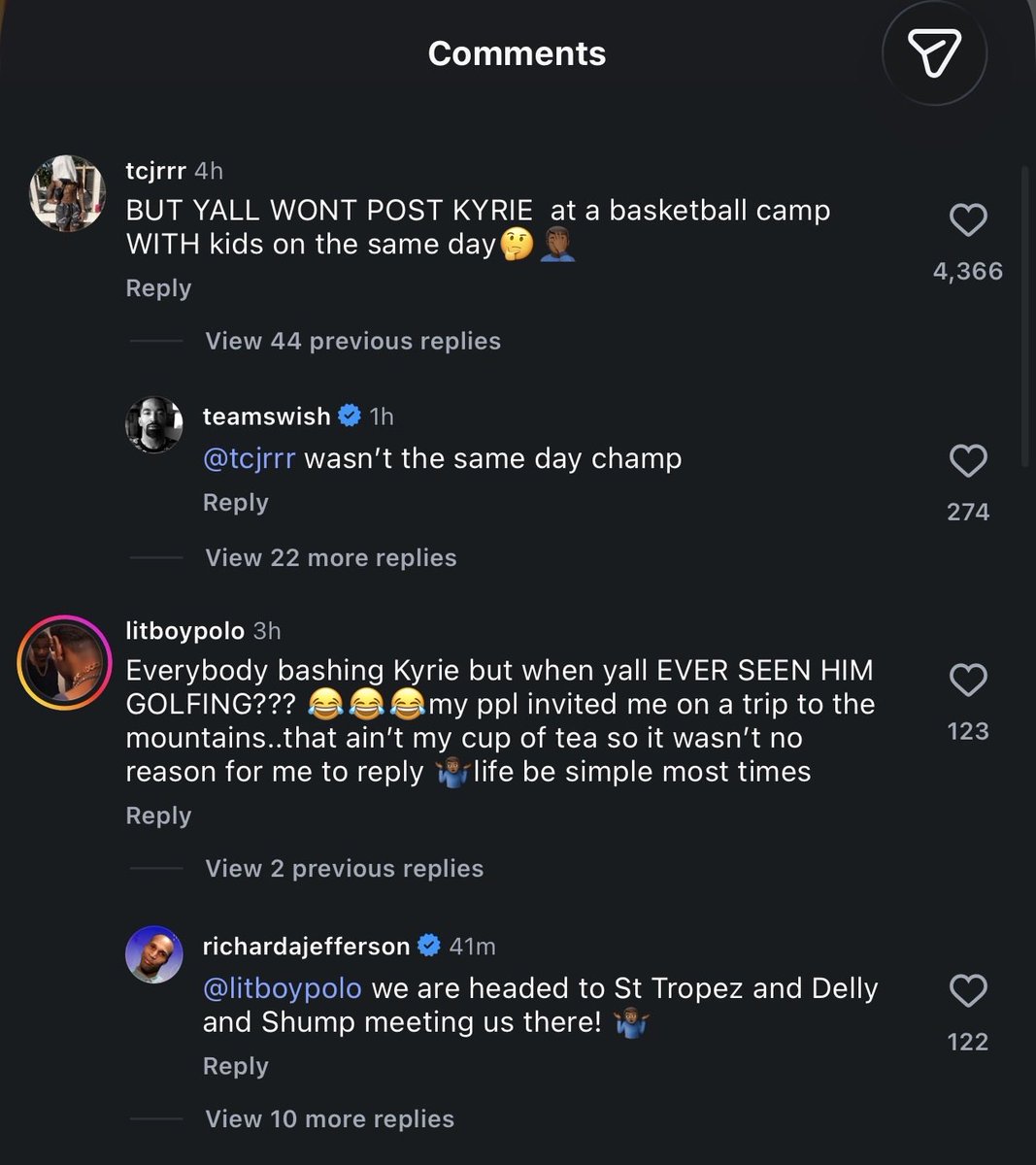 CavsFrog's tweet photo. More about Kyrie, and Delly and Shump are in route 😁 https://t.co/y3fa3NpGcY