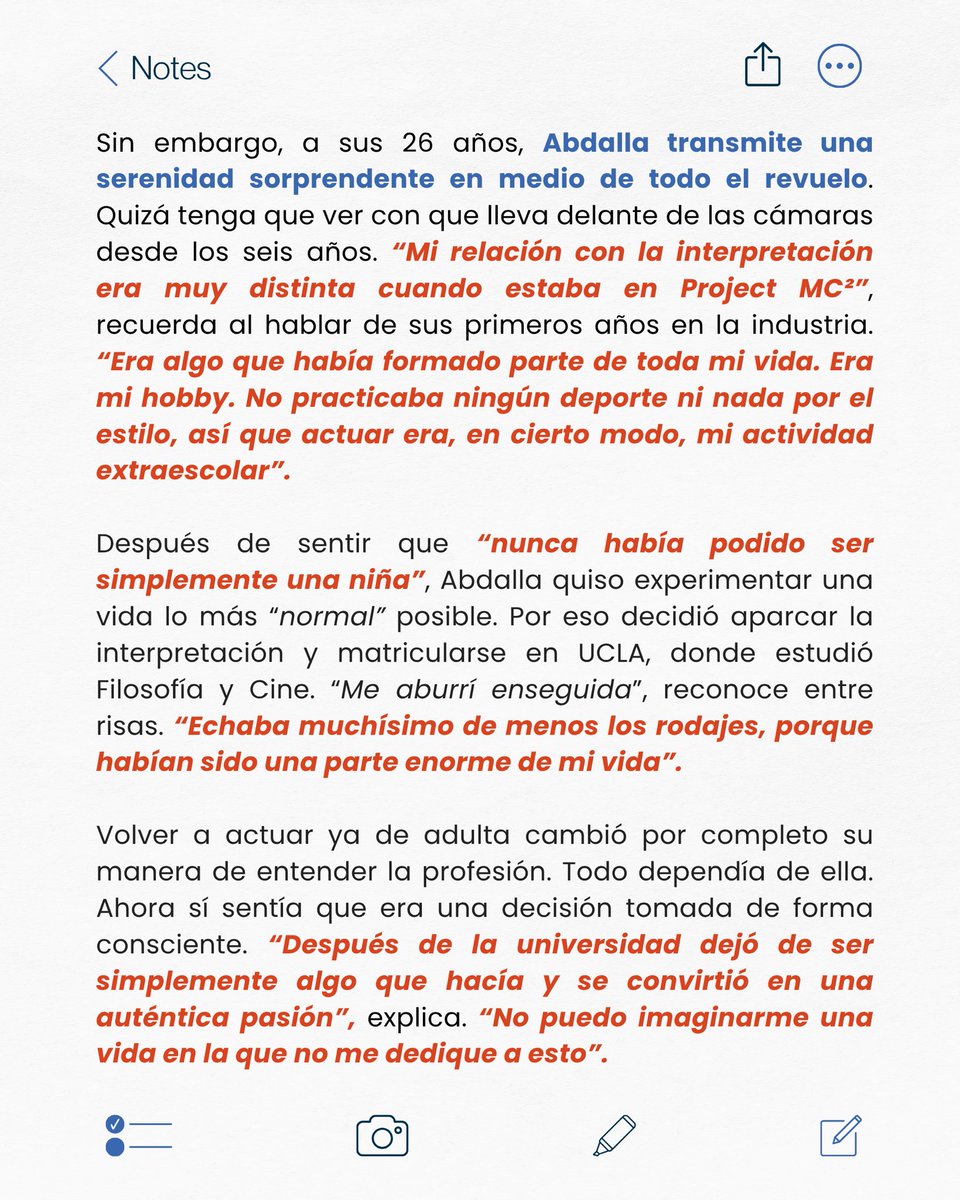 offcampus_es's tweet photo. 🎙️ Mika Abdalla es una de las protagonistas del número 39 de @/hungermagazine. La actriz habla sobre el fenómeno de Off Campus, la presión del fandom, lo que la actuación supone para ella, Stephen Kalyn y Ella Bright, y su experiencia interpretando a Allie Hayes. https://t.co/EbdqdKOU2V