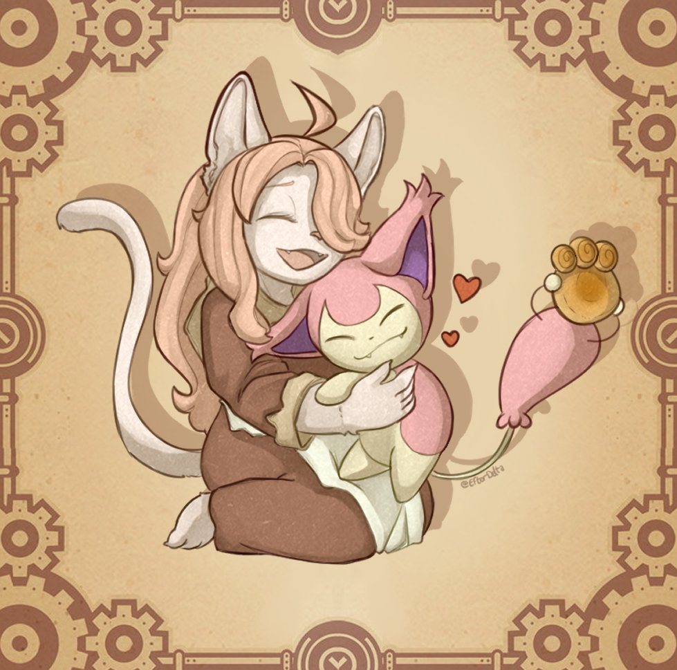 Efter_delta's tweet photo. Hanna and her cute (s)kitty 🩷

#Pokémon #戦場のフーガ #FugaMelodiesOfSteel https://t.co/bWe1bt9YNc