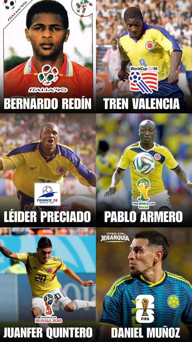 juanchoserrano_'s tweet photo. Autores del primer gol para Colombia desde Italia 90. https://t.co/DWcyusTe8i