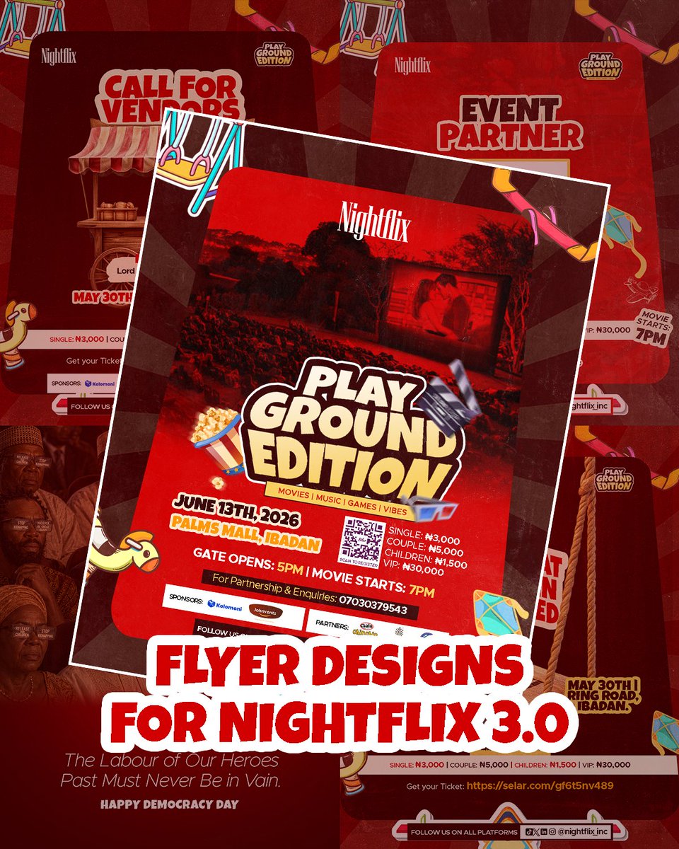 Theodamic1's tweet photo. Here are a few flyer designs I made for NIGHTFLIX 3.0. More of it to come.. Enjoy the ride😎

#flyerdesign #eventbranding #branding https://t.co/zai27G5gjb