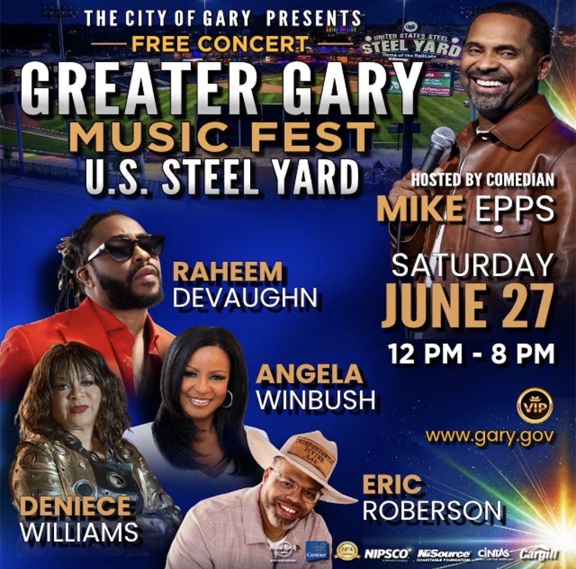 Radio_RahFans's tweet photo. #garyindiana @Raheem_DeVaughn will be here 6/27 Join us for the Greater Gary Music Festival on June 27 at the U.S. Steel Yard, home of the Gary RailCats, featuring award-winning artists Deniece Williams, Angela Winbush, Eric Roberson, and @Raheem_DeVaughn Host @TheRealMikeEpps https://t.co/3mcfwTMLZ4