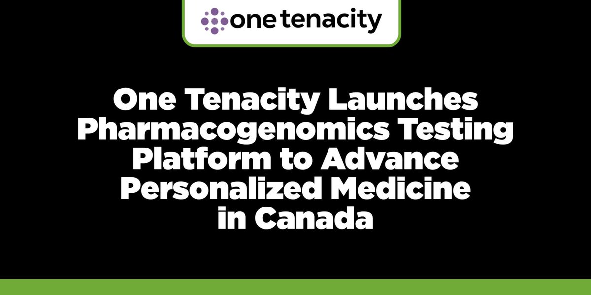 YvonnePilon's tweet photo. Innovation isn’t limited to 🇨🇦’s biggest tech hubs.

Congrats to YQG-based One Tenacity on launching a pharmacogenomics platform advancing personalized medicine through DNA-informed prescribing.

Building Canada means backing innovators in every region. 

https://t.co/YzeBHZtXHd https://t.co/h3PZLiPh24