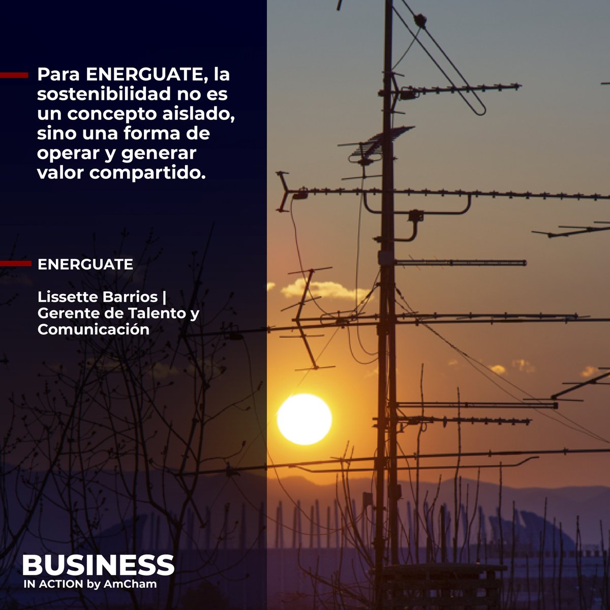 AmChamGT's tweet photo. Para ENERGUATE, la sostenibilidad es una forma de generar valor compartido, impulsar el desarrollo de las comunidades y fortalecer el impacto positivo de sus operaciones en el país.

Descubra cómo las organizaciones están integrando la sostenibilidad en el centro de su estrategia empresarial.

📖 https://t.co/y2PWzrgjTW

#BusinessInAction #AmChamGuatemala