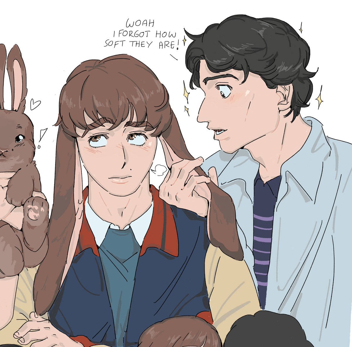 lestappen_craze's tweet photo. I'M BACK FROM THE DEAD - another part of my BunWill collection <3 #byler #bylertwt #bylerau #bylerart #mikewheeler #willbyers #bunnywill #bunwill
Basically after Will turns back from his bunny form he's stuck with bunny ears <3 Mike doesn't know what his praises do to Will 😚 https://t.co/h46ZjUhR1V