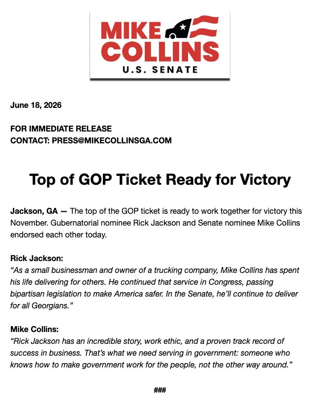 Mike Collins War Room tweet media