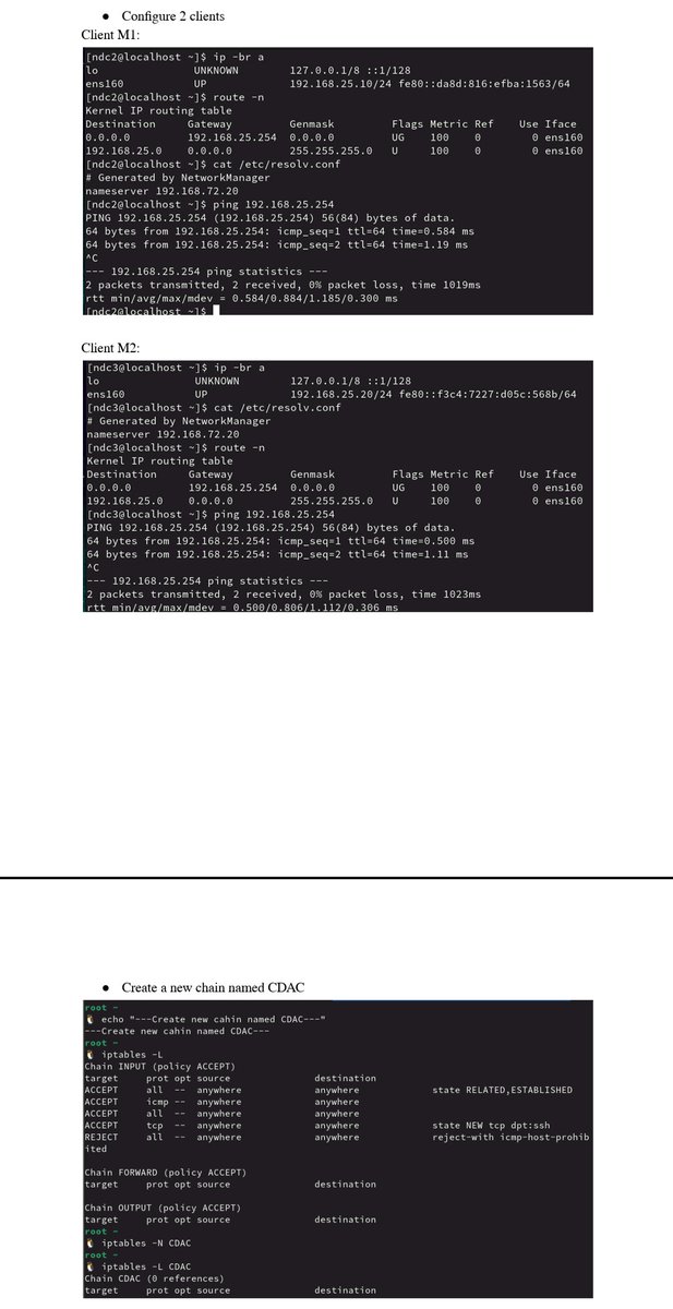 _MistOfVON's tweet photo. Day 27 of #100DaysOfCode

Worked on IPTables firewall configuration.

Created custom chains
Configured FORWARD chain rules
Allowed selective website access per client
Configured DNS traffic rules
Applied default deny policy using REJECT https://t.co/zPSdmgHKRc