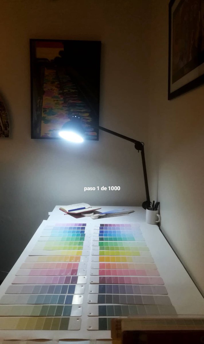 ccarli_'s tweet photo. @piterpancho Gracias!! Siii, lo hice en 2020 cuando no se podía salir.. corte cada rectangulito de un muestrario de pintura y los pegué en una hoja de 100x70 https://t.co/XjwBlPTpu3