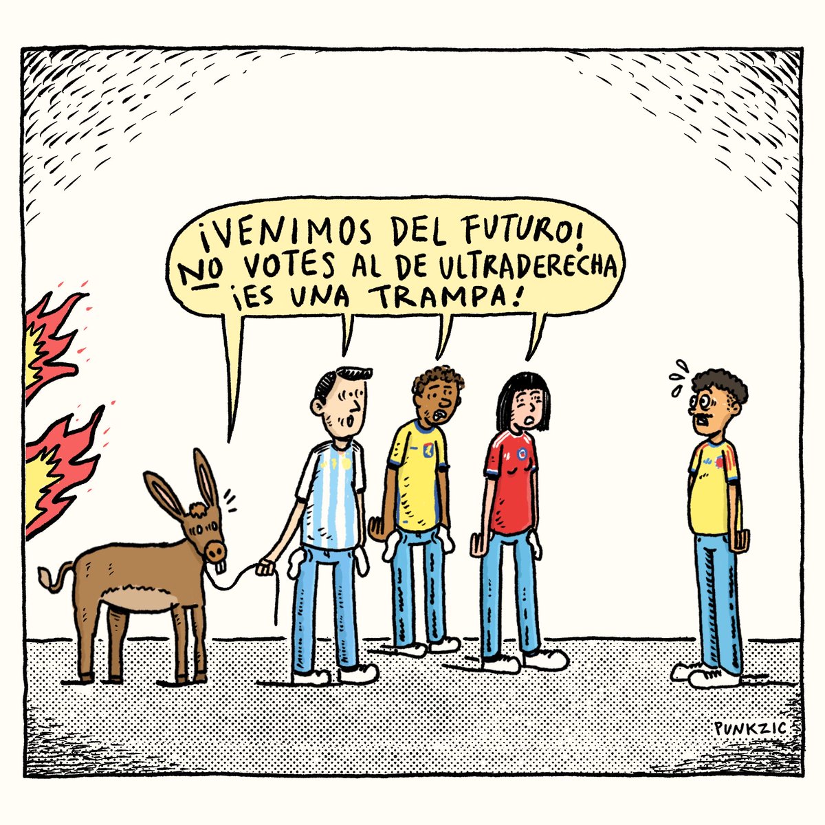 punkzic's tweet photo. Pensando en las elecciones de Colombia y el futuro de Sudamérica en épocas de mundiales y neocolonizaciones.
Un abrazo a todos mis parces este domingo 🫶 https://t.co/G7DSibCctc