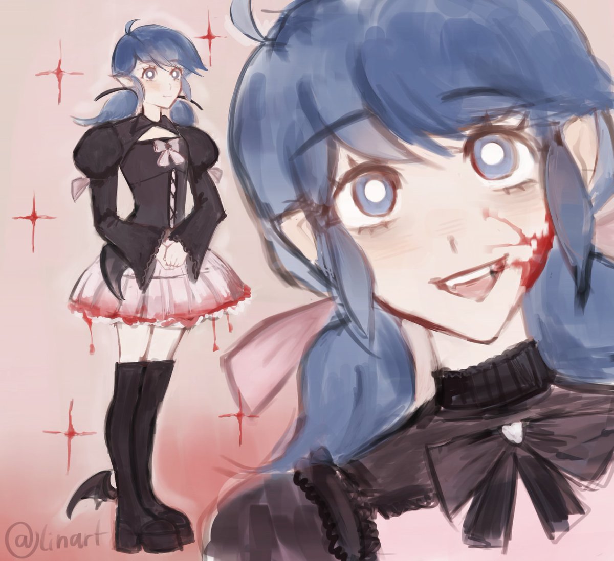 linart__05's tweet photo. Vampinette concept #mlbtwt #MiraculousLadybug https://t.co/BpBndf8e0Y