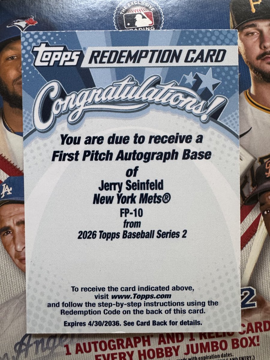 TX_Haley's tweet photo. This is my first redemption card https://t.co/yi7Ixdzvpa