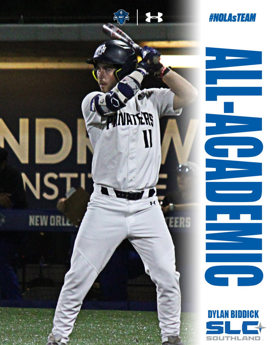 PrivateersBSB's tweet photo. The Southland Baseball All-Academic List and we'd like to congratulate our five honorees for their hard work on the field and in the classroom!

https://t.co/oJl2fmLgH3

#NOLAsTeam ⚔ https://t.co/UVSk3kxfPg