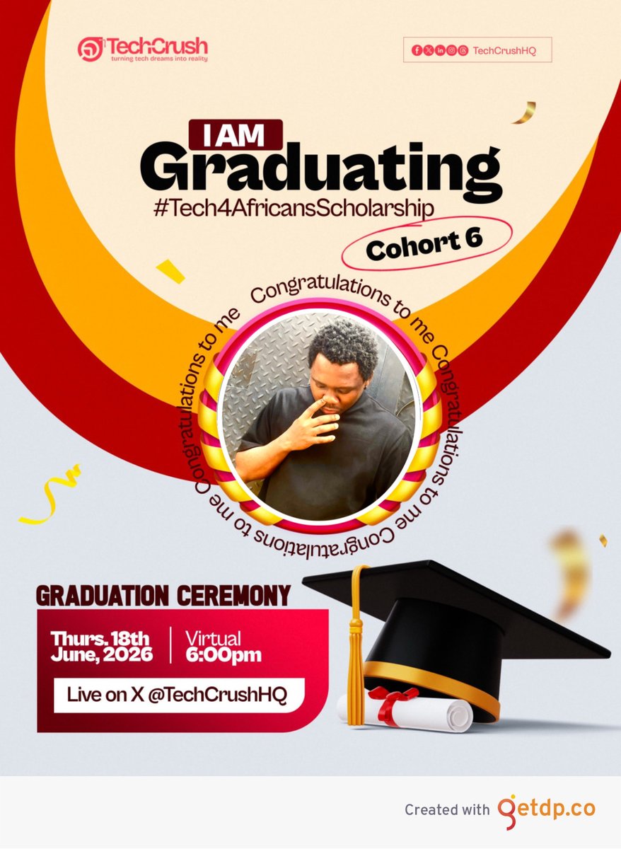 _Am_Legend_'s tweet photo. @TechCrushHQ Congrats to meπππ₯³
#Tech4AfricansScholars
#Tech4AfricansGraduation
#Tech4Africansπ₯ https://t.co/IhViSXT5DN