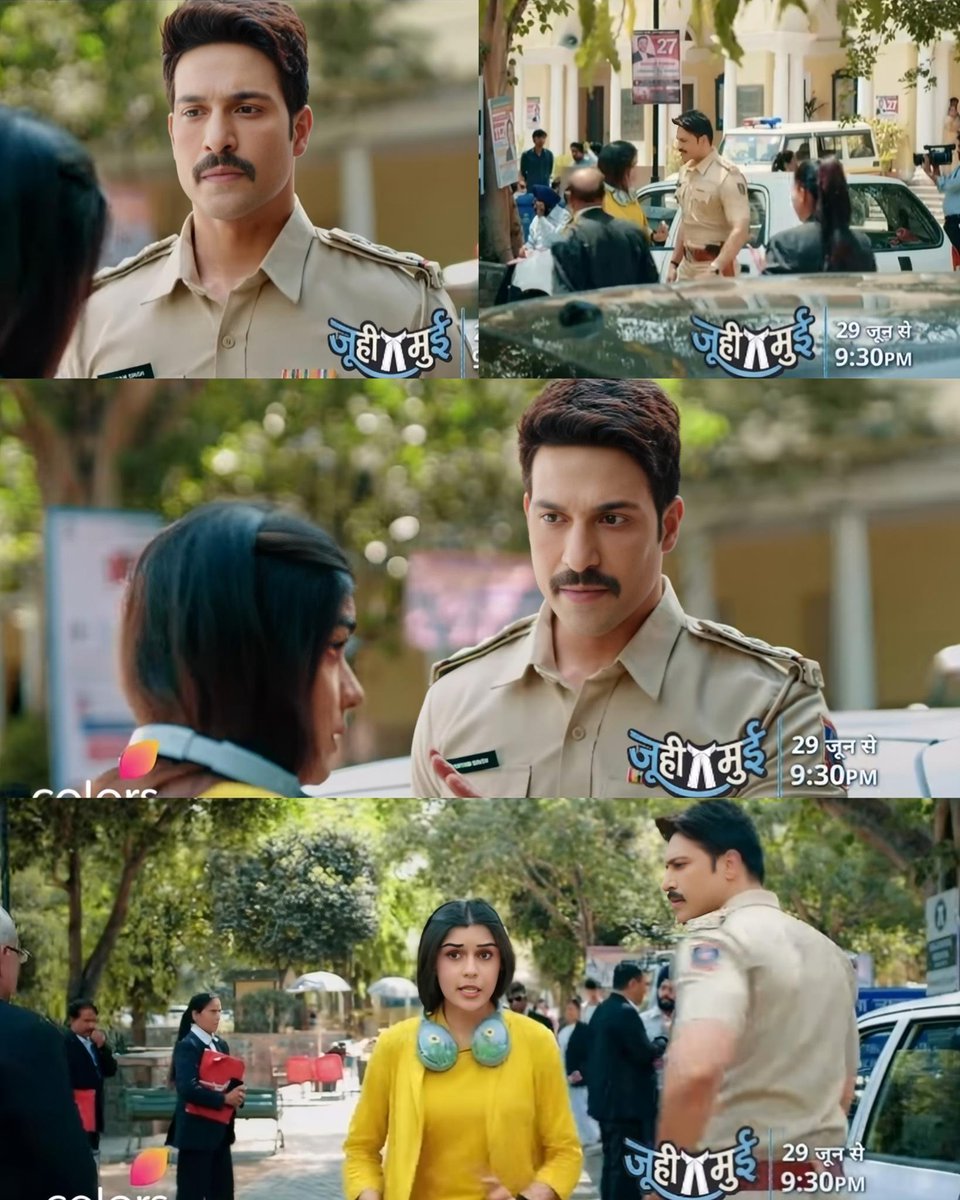 sritama23's tweet photo. #JuhiMui Inspector Sanyam's first interaction with Juhi ❤️‍🔥🔥❤️‍🔥 How cutely he was schooling her 😍😍❤️‍🔥 Eagerly waiting to see their lovely jodi &amp; how their equation unfolds 😍❤️❤️ Hope Sanyam saves her from that tree 🤩🔥❤️ 
#VijayendraKumeria #SanyamSingh #EishaSingh https://t.co/C2LVfYnHss