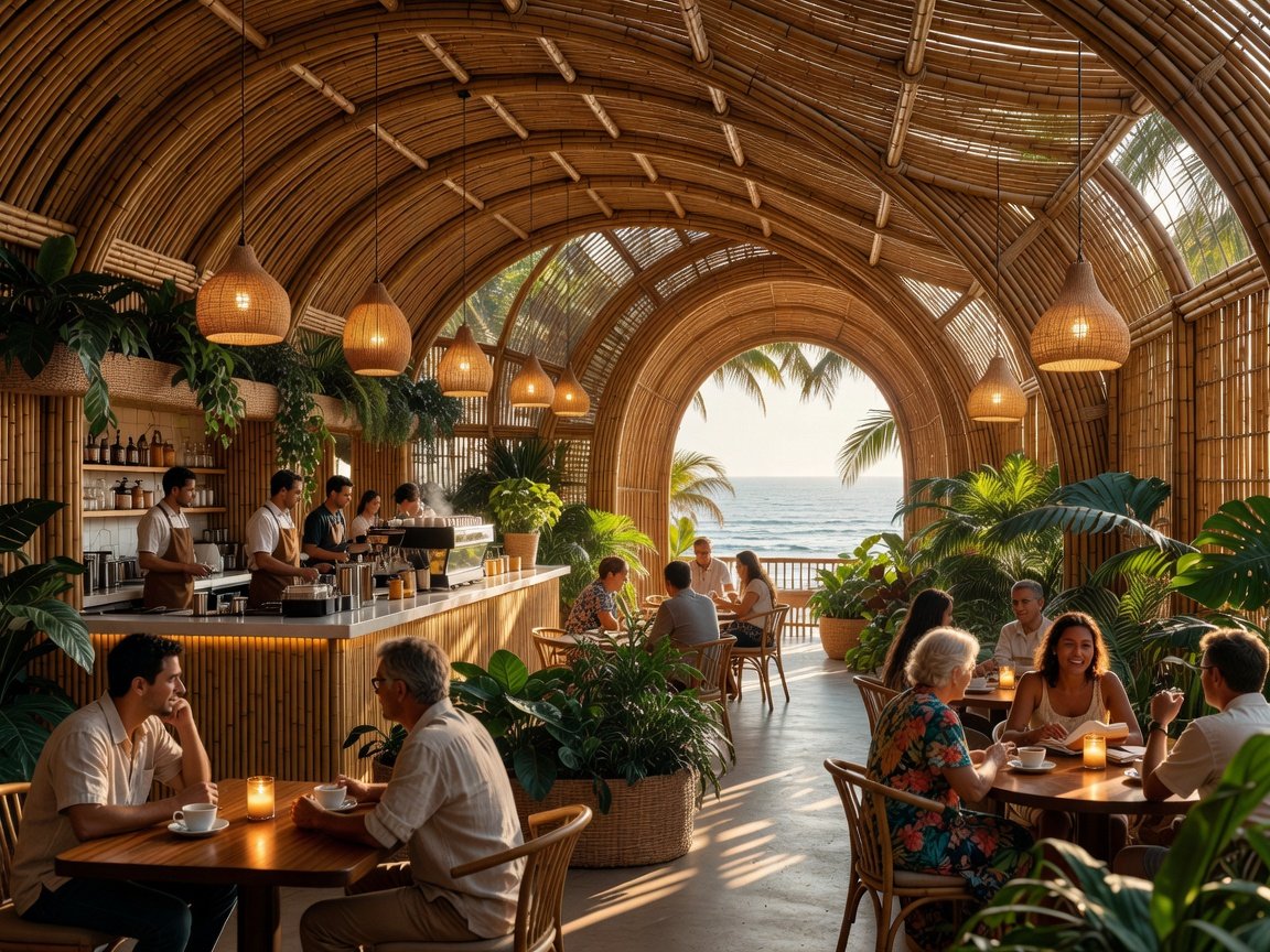 sumonmia0's tweet photo. A whale isn't just beautiful. It's structurally perfect. So we built one. Bamboo skeleton. Curved shell roof. Arched interior. Rock piloti foundation.with nature and start designing FROM it.  #BiomorphicArchitecture #Biomimicry #ArchitectureTwitter #SustainableDesign #CafeDesign https://t.co/zqXKjYr09e