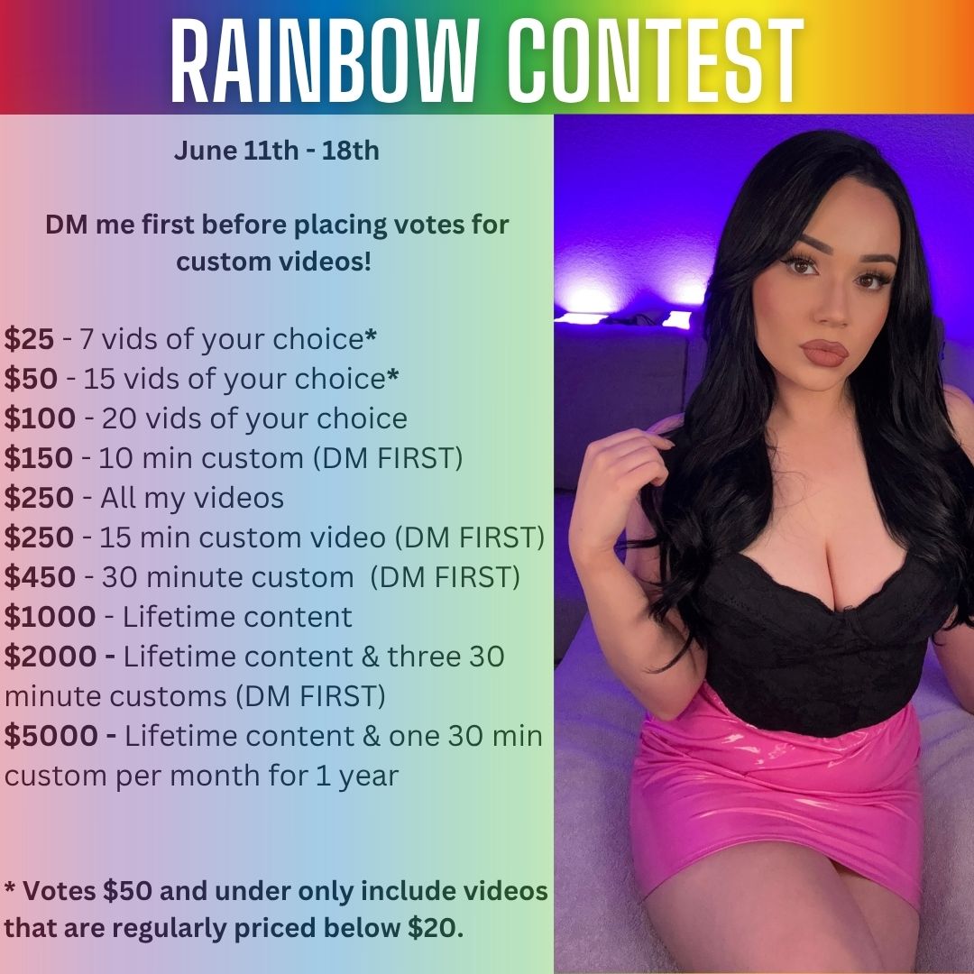 Last day to vote! Can you help me get to the top 4 with a big vote? 🤩 ⭐$150 - 10 MIN CUSTOM (dm first!) ⭐$250 - ALL VIDS ⭐$450 - 30 MIN CUSTOM (dm first!) https://t.co/Esb7SjOHZX https://t.co/PuGN88j5vT