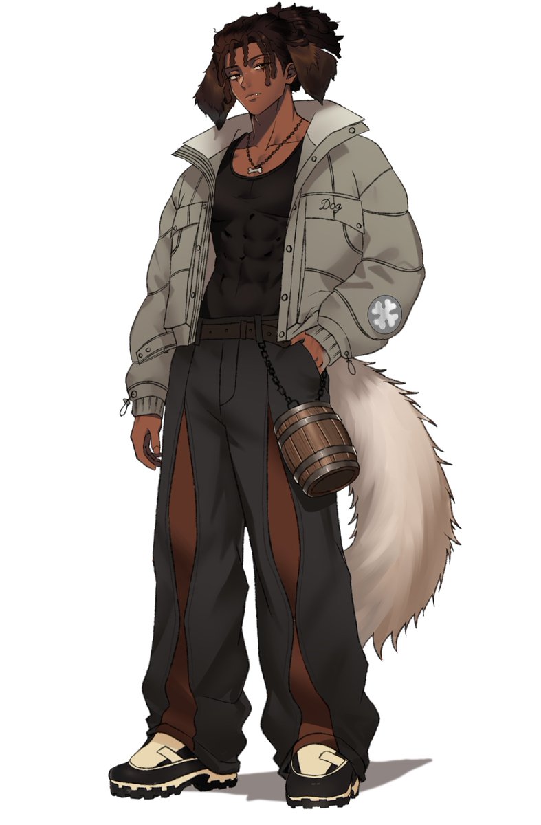 mightbedog's tweet photo. Ayo what this dog doin?!?! 
BIG THANK YOU TO @luckydenki for helping make my big ol Saint Bernard boy into reality!!!

🎨: @_starneverfall 💜💜💜 https://t.co/1BNuW8HG5q