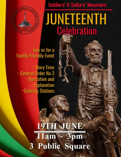 CuyahogaCounty's tweet photo. .@MonumentCLE will host a family-friendly event with programming dedicated to the origins of Juneteenth. Monument tours will be available. https://t.co/9qB4rhCQ4I

Story time will feature books from @Cleveland_PL with coloring stations and snacks. #WeAreCuyahoga https://t.co/FFxPME7kZu