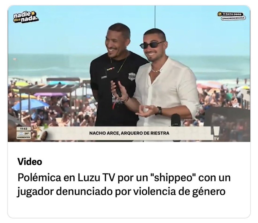 Juli3CGallagh3r's tweet photo. Lo que más me rompe las pelotas de Occhiato es su falsa moral: echa a Flor Peña por un error inducido por la producción —que elige y contrata él—, pero no le pareció mal hacerle una nota de color al arquero de Riestra que está denunciado por violencia de género. Doble vara total. https://t.co/iFMsC5qBRW