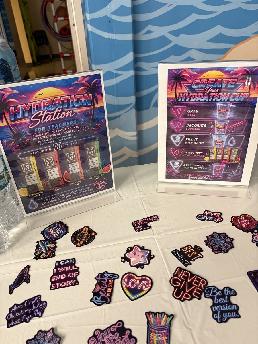 mscordeirogte's tweet photo. Thank you to @drinkLMNT for the donation for our Summer Staff Hydration Station! Your delicious drink mixes helped keep us refreshed on this hot day! Thank you @Griffin_BCE for partnering with the community! @collierschools @GGElementary https://t.co/CV0NEwsLdP