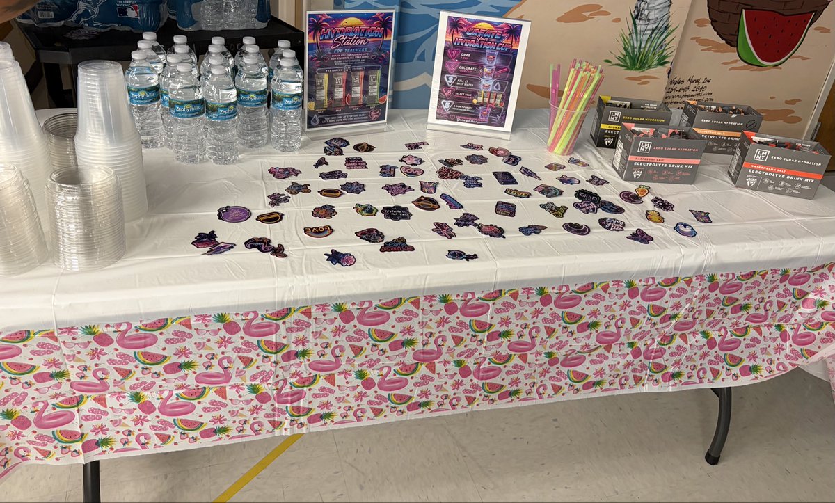 mscordeirogte's tweet photo. Thank you to @drinkLMNT for the donation for our Summer Staff Hydration Station! Your delicious drink mixes helped keep us refreshed on this hot day! Thank you @Griffin_BCE for partnering with the community! @collierschools @GGElementary https://t.co/CV0NEwsLdP