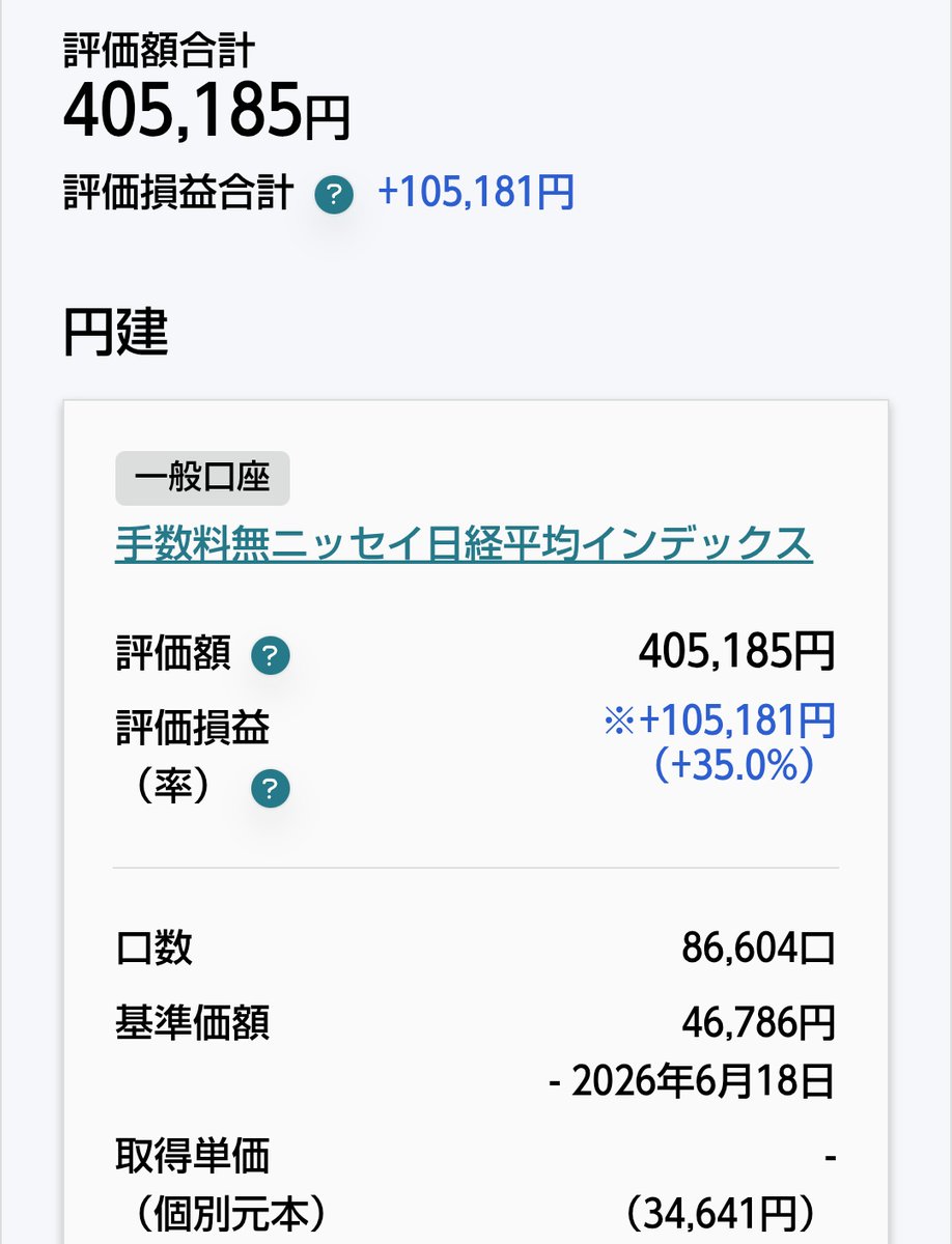 throughthenig's tweet photo. 30万預けて10万円増えると我慢してよかったなーって思うけど、もっと投資してたらなーって毎度思う笑笑
評価損益は+35％ https://t.co/wjgcoWeIqk