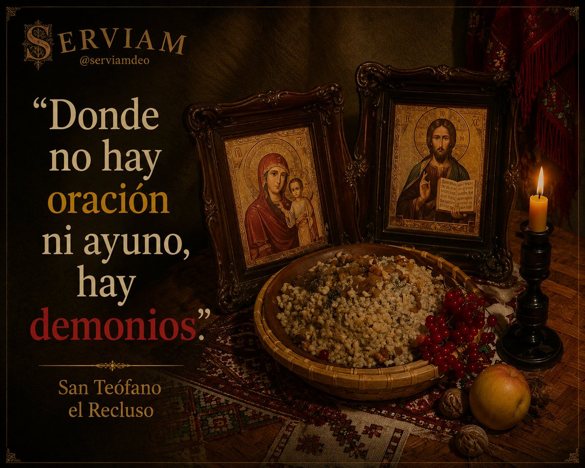 serviamdeo's tweet photo. “Donde no hay oración ni ayuno, hay demonios”.
- San Teófano el Recluso https://t.co/n2aT9p3fhC