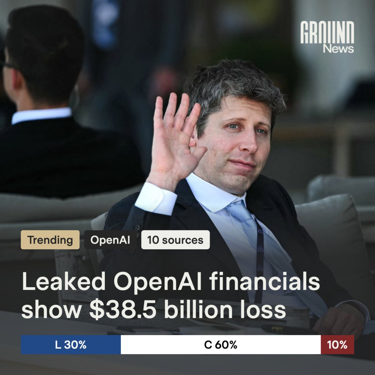 Ground_app's tweet photo. OpenAI’s confidential IPO filing is drawing scrutiny after The Financial Times reported that the ChatGPT maker’s net loss grew to about $39 billion in 2025 from $5 billion in 2024. https://t.co/57yHEwkRXE