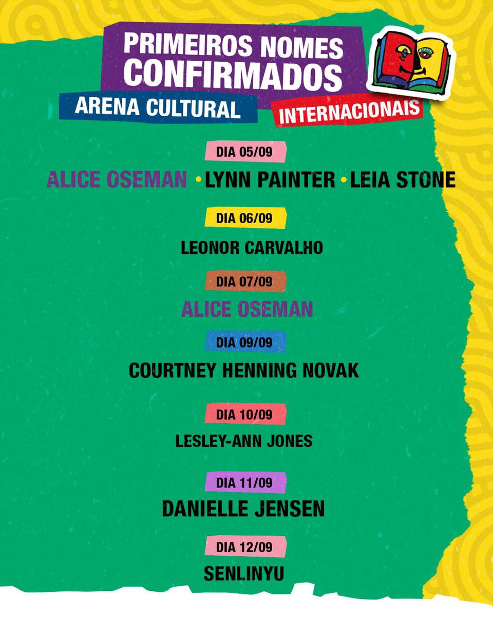 bienaldolivrosp's tweet photo. 📚 A programação da Arena Cultural está ganhando forma!

Nomes nacionais e internacionais que conquistaram uma multidão de leitores ao redor do Brasil. ❤️

Quem você está mais ansioso(a) para ver de perto? 👇

Ingressos em:
https://t.co/ASoPaxgvNF https://t.co/AuJ0UQf8kd