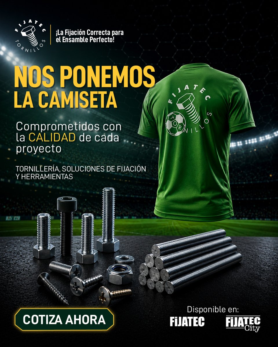 Fijatec's tweet photo. Hoy y en todo momento nos ponemos la camiseta💪🇲🇽

¡Cotiza tu material!

#tornilleriaindustrial #torxsecurity #SabiasQue #datoscuriosos https://t.co/faPx1JTJua