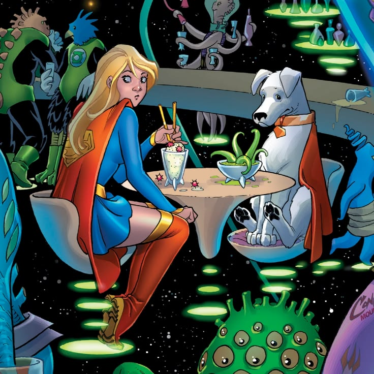 supermancurated's tweet photo. Supergirl and Krypto, by Amanda Conner &amp; Paul Mounts https://t.co/cGof1o2UPa