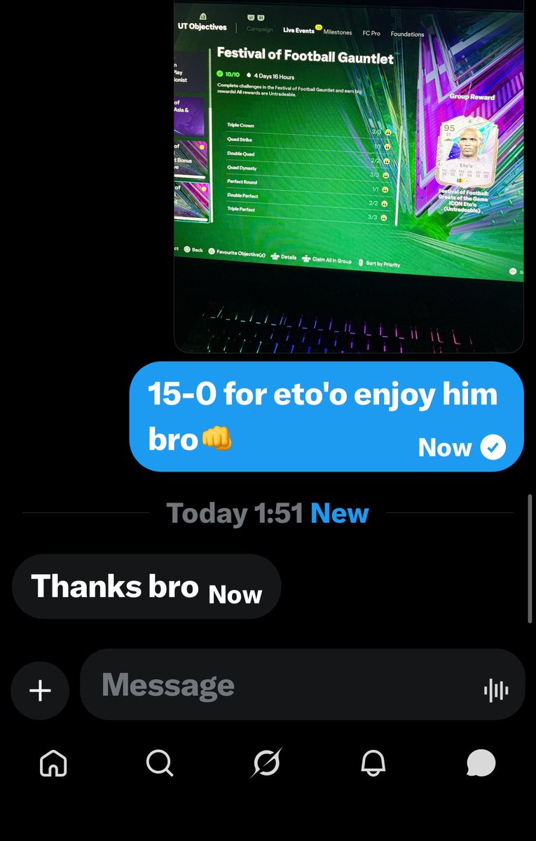 RWBoosting's tweet photo. Struggling to get Samuel Eto'o🇨🇲??

We have completed 10 Eto'o orders for customers so far without losing a game🤝🤝

If you need a hand getting Eto'o just pop us a DM and we will get him completed for you ASAP for only £30‼️‼️

#Gauntlet #FestivalOfFootball https://t.co/wAUBA6PMaJ