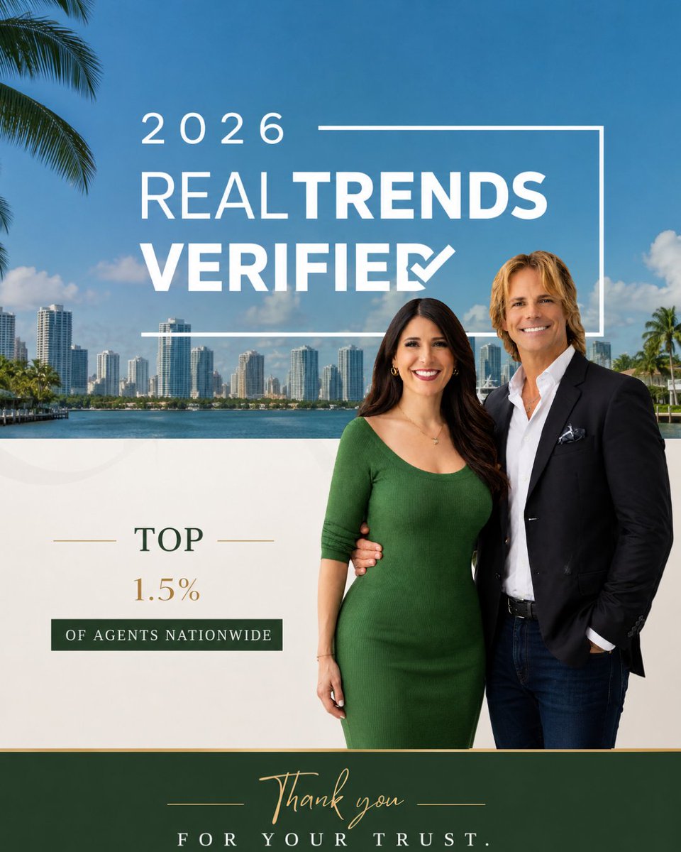 GreenRealtyFL's tweet photo. Another year. Another milestone. Congratulations to the Patty Da Silva Team on being recognized once again by RealTrends among the top real estate professionals in the country. Thank you to our clients and referral partners throughout S Florida for your  trust and support. https://t.co/W7IkK2fn0H