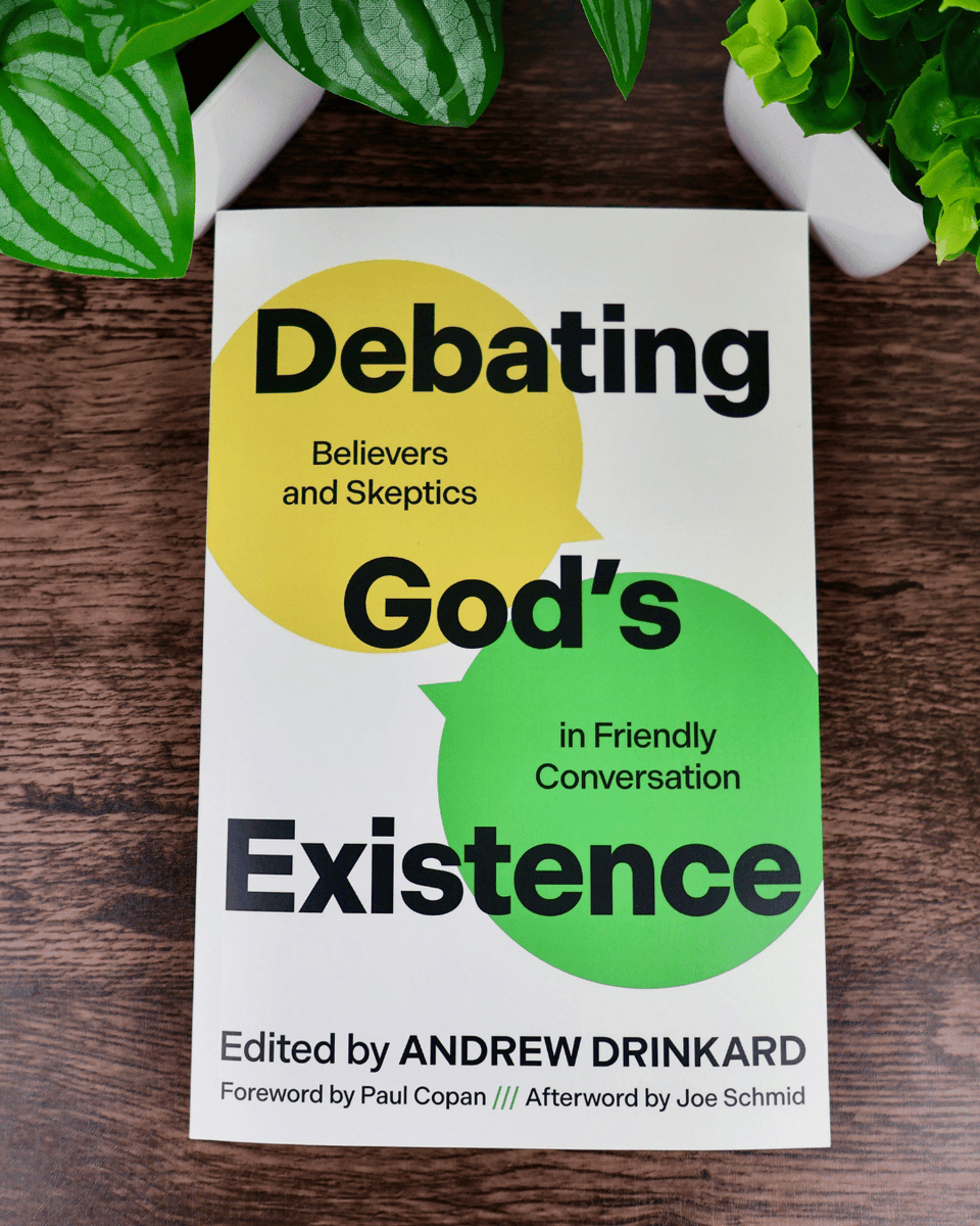 eerdmansbooks's tweet photo. Available now! 🎉 Rare in today's polarized world: a #Christian and an #atheist #debating God's existence as friends pursuing truth together. Get ready for a better way to argue about God in Debating God’s Existence, edited by Andrew Drinkard. 🙏https://t.co/lNfssXXUYv https://t.co/aCu4Temp9b