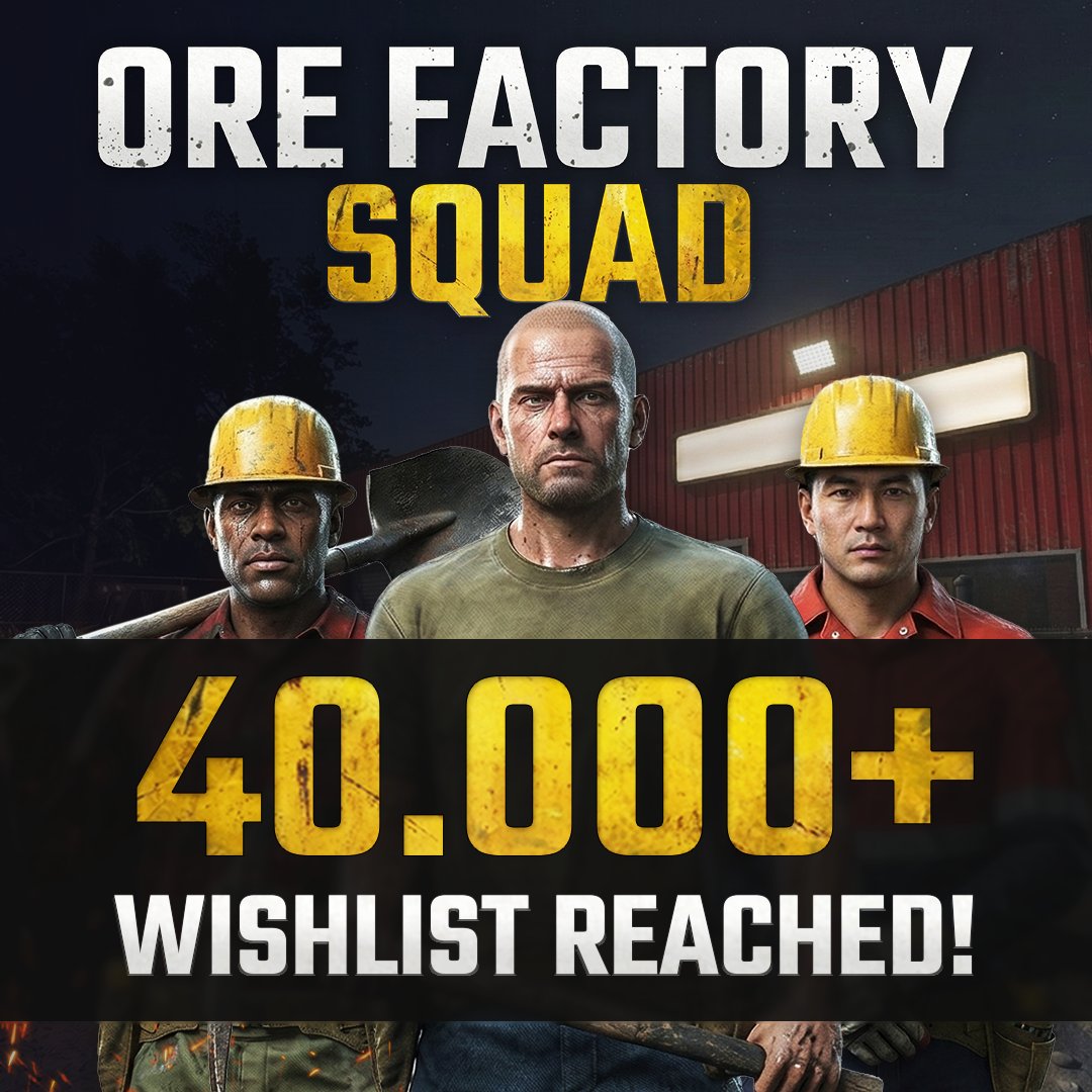 ThreeWGames's tweet photo. Ore Factory Squad has officially crossed 40,000+ Wishlists on Steam! 🤯 

A huge thank you to everyone building this industrial empire with us.

But we are not slowing down: 
▪️ The Demo is LIVE right now in #SteamNextFest 
▪️ FULL RELEASE drops on July 16th! 🚀 https://t.co/fCY2ytSuM8