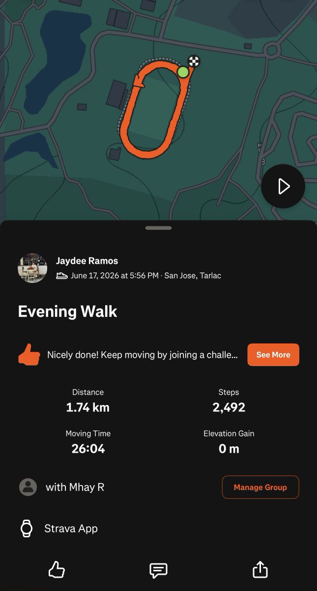 jdramos_29's tweet photo. Di man lang umabot ng 2KM nung Sunday. Lol. https://t.co/xNU4sfpMiL