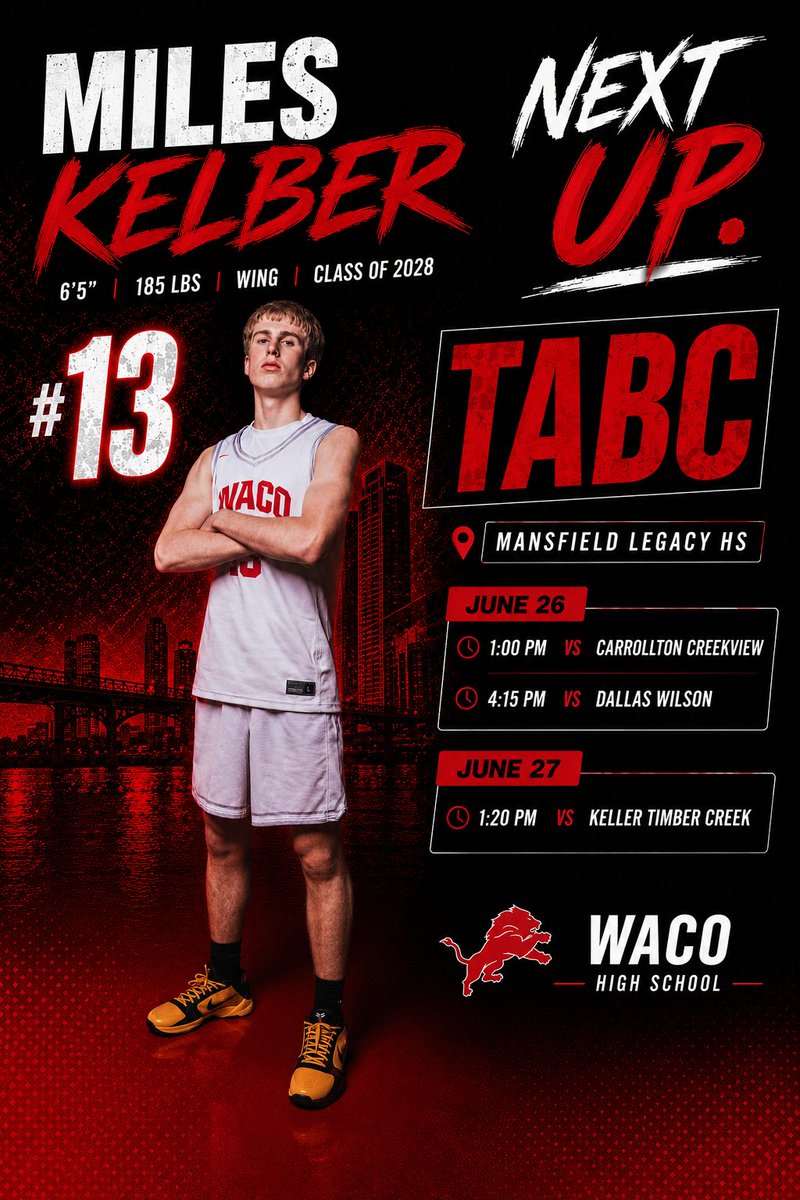 milesofkelber's tweet photo. Excited to compete at @Tabchoops with @WacoHighHoops! @CoachListach @ncsa @On3 @247Sports @PrepHoopsTX @Texas_HS_Sports https://t.co/lJziM2ZtrP