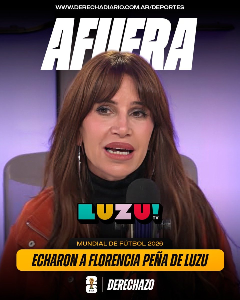 derechazoar's tweet photo. 🇦🇷🚨 AFUERA LACRA: Echaron a la kirchnerista inmunda de Florencia Peña de LUZU luego de difundir una fake news sobre la muerte de Jorge Messi, según informó Yanina Latorre. https://t.co/4XGiVmzJaD