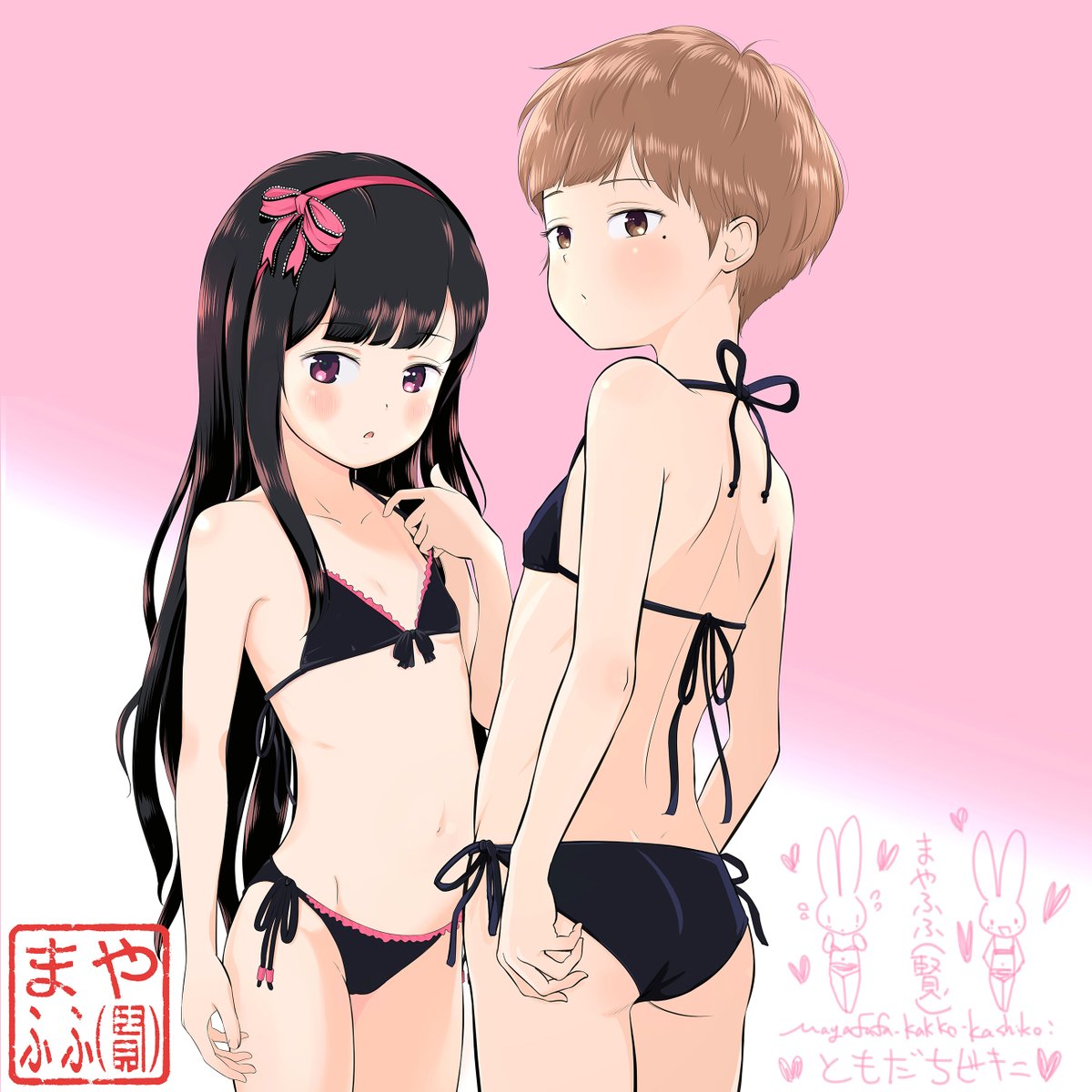 kawakubo_riko's tweet photo. ともだちビキニ https://t.co/1RTWSJiFNT