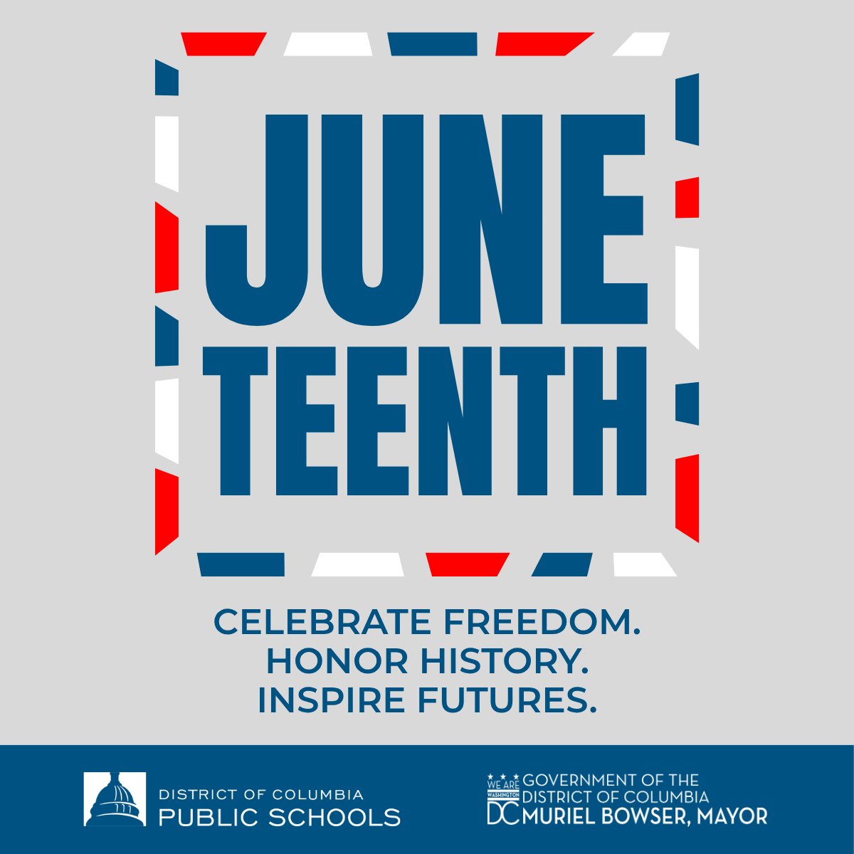 dcpublicschools's tweet photo. On Juneteenth, we celebrate Black freedom and resilience and reaffirm our commitment to a better future for all.

Happy Juneteenth, DCPS!💚🖤❤️ https://t.co/FO56TOIQtE