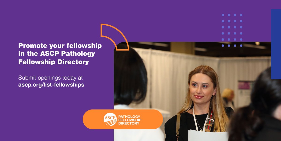 ASCP_Chicago's tweet photo. Promote your #fellowship to the best &amp; brightest candidates with the ASCP Pathology Fellowship Directory! Have your institution’s fellowship openings seen by top candidates. Get started today: https://t.co/1IjVTNUFzC https://t.co/TY0IMh2cYk