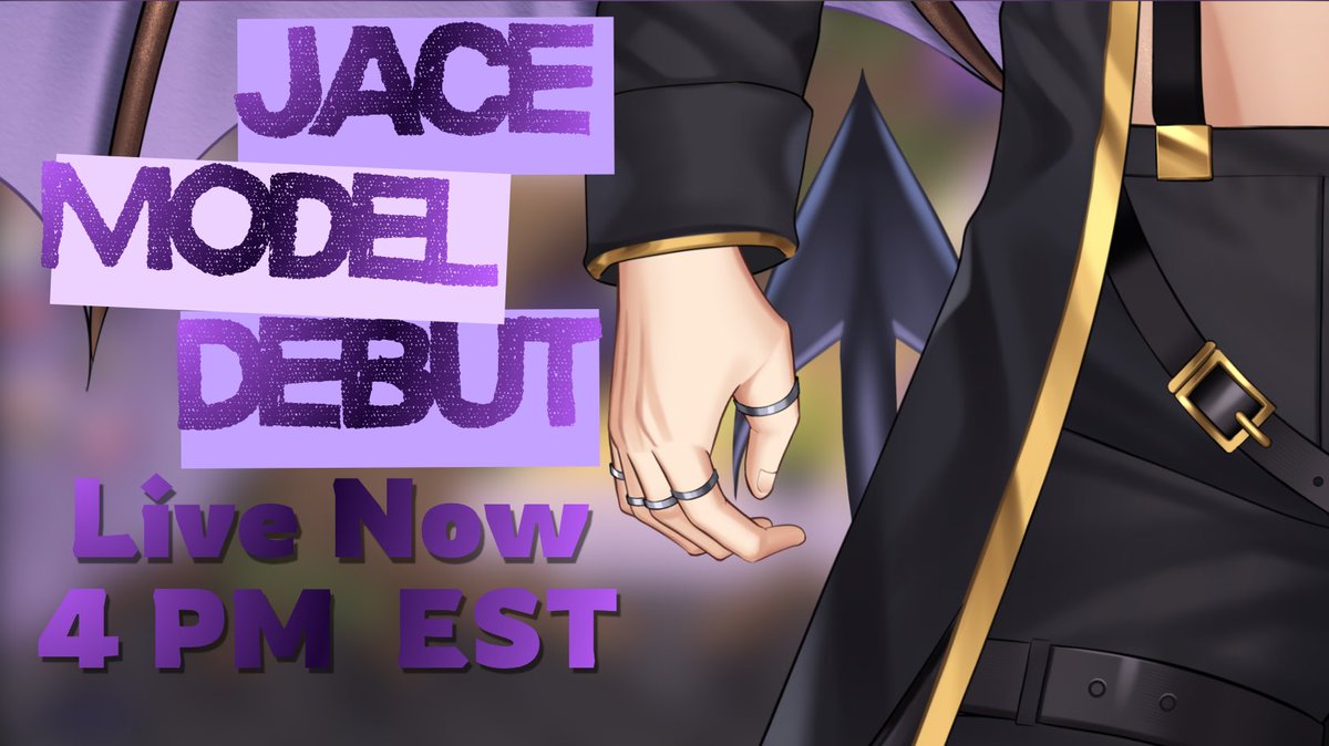 Jacinda_Jace's tweet photo. ○.° BIRTHDAY BASH MODEL DEBUT °.●

Stream starts in 1 hour!!
We've got quite the line-up for you.

✨️ New Model &amp; Toggles
💫 New Background
💜 Alt Outfit Design Reveal
💫 Jackbox w/ Chat n Friends
✨️ And much more!!

Come see what else we have in store for you, my hellions~ https://t.co/PoosHjwbl4