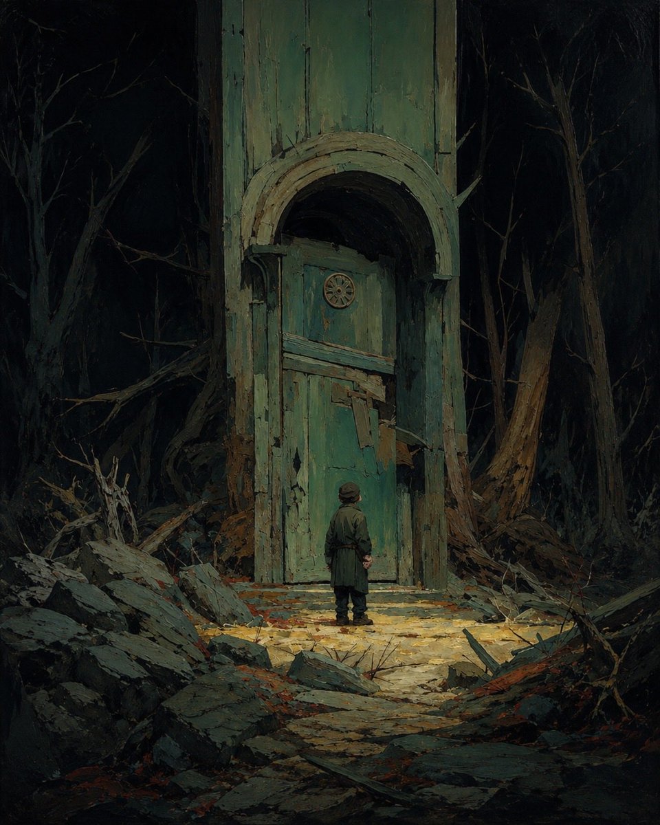 Atlasm28m's tweet photo. The hardest doors are not locked; they simply ask whether we are ready to become someone else https://t.co/N26kKJ3rY7