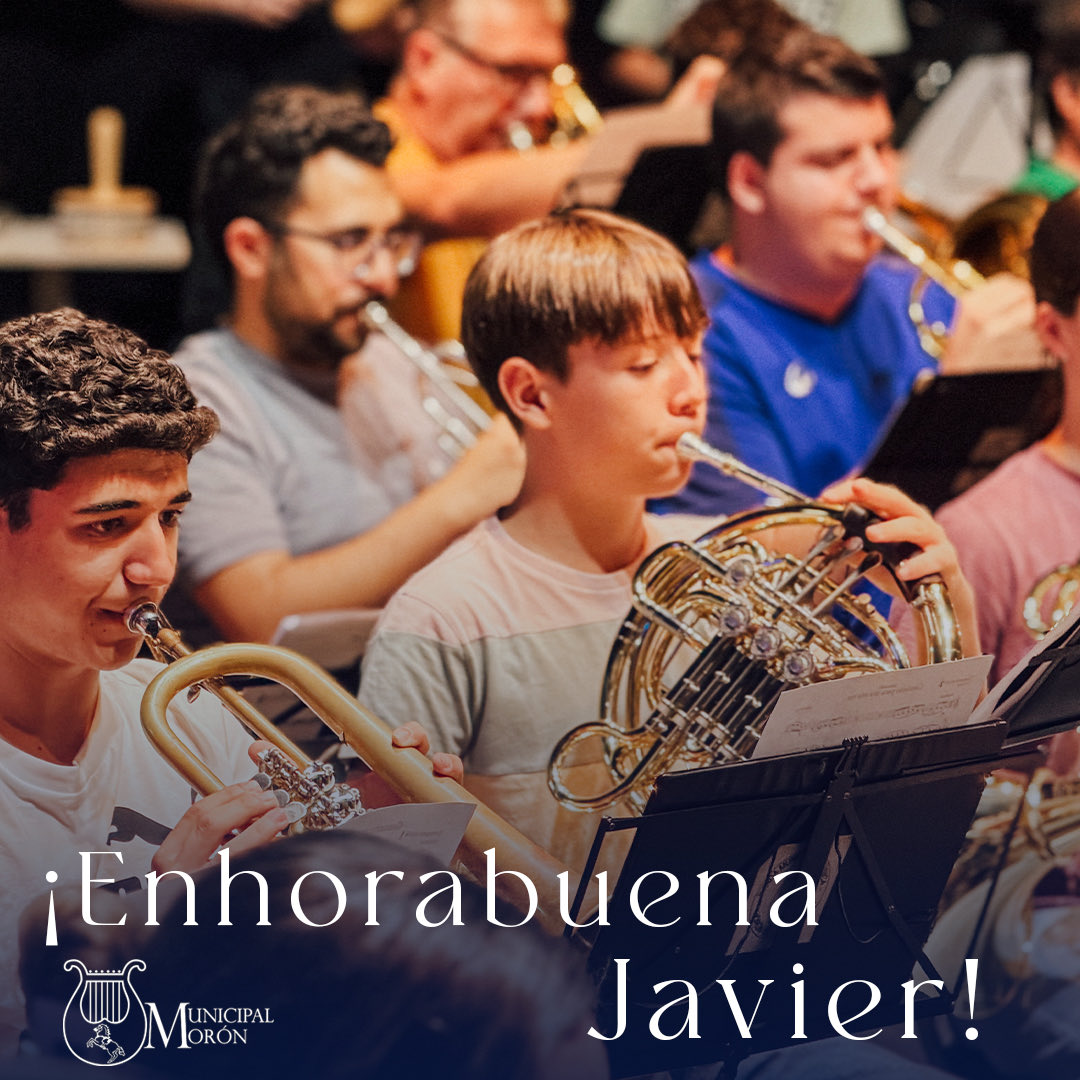 MunicipalMoron's tweet photo. ¡𝑬𝒔𝒕𝒂𝒎𝒐𝒔 𝒅𝒆 𝒆𝒏𝒉𝒐𝒓𝒂𝒃𝒖𝒆𝒏𝒂!

Nuestros compañeros Carmen y Javier (trompa), Óscar (percusión), Joaquín (tuba) y Mariló (clarinete) han superado con éxito la prueba de acceso a 𝑮𝒓𝒂𝒅𝒐 𝑷𝒓𝒐𝒇𝒆𝒔𝒊𝒐𝒏𝒂𝒍 𝒅𝒆 𝑴𝒖́𝒔𝒊𝒄𝒂 en sus respectivas especialidades. https://t.co/n2zALThpSU