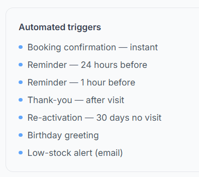 prontopos's tweet photo. The best marketing for a service business isn't Instagram.
It's a client who came back.
Retention costs 5โ7x less than acquisition.
"We haven't seen you in 30 days" sent automatically costs almost nothing.
#ClientRetention #YogaStudio #ServiceBusiness https://t.co/aH8lR6PjH9