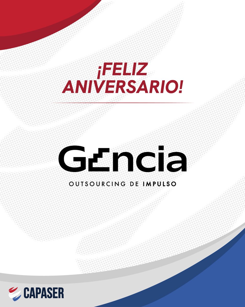 CapaserPy's tweet photo. 🎉 Celebramos el 10° aniversario de Gencia

Destacamos su compromiso con la eficiencia, la innovación y el desarrollo de las organizaciones en Paraguay.

¡Les deseamos éxitos y nuevos logros en los años por venir! 🎊 https://t.co/8DjbcA9kWa