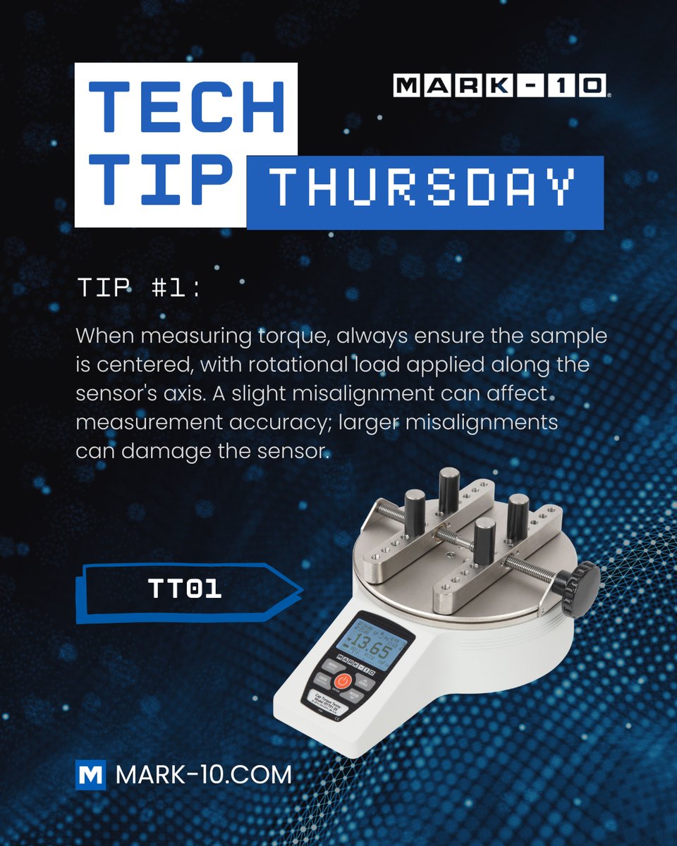 Mark10Force's tweet photo. It's Tech Tip Thursday! Each week, we offer one simple, usable tip to save time and prevent problems. Today's tip helps you measure torque with precision.

#techtipthursday #techtips #mark10 https://t.co/xaeEC0dw0N