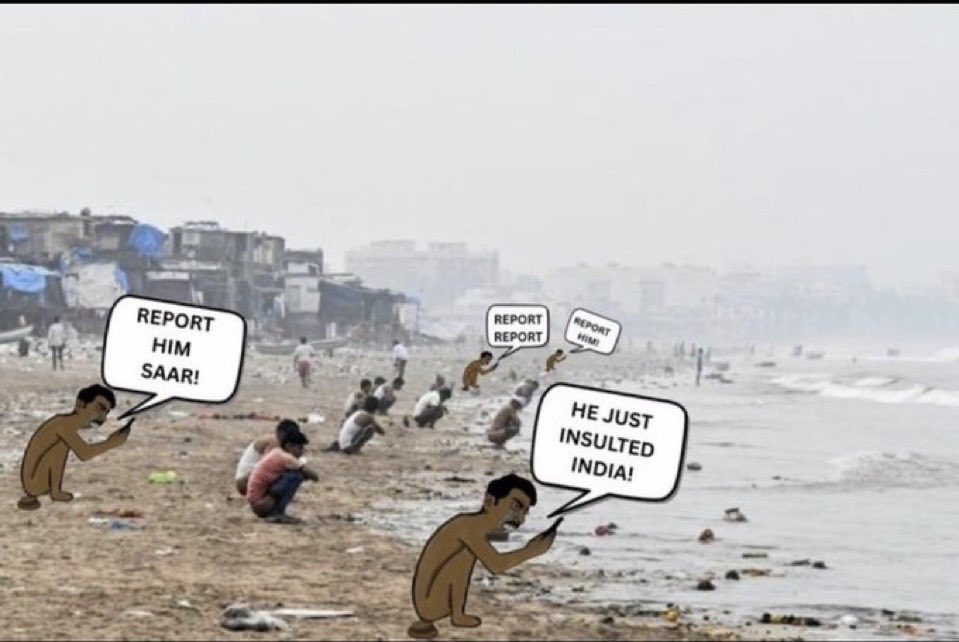 D3USVULT88's tweet photo. @Walkinghosteed Let’s play the Poojeet excuse lottery. 

1. they are not Indians, those are pakis
2. they not Indians, those are bangladeshis 
3. this is AI made by China https://t.co/BlBumxobLY